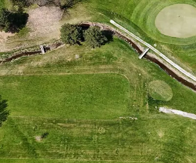 Overhead view of Poco Creek Golf Course in Aurora, NE