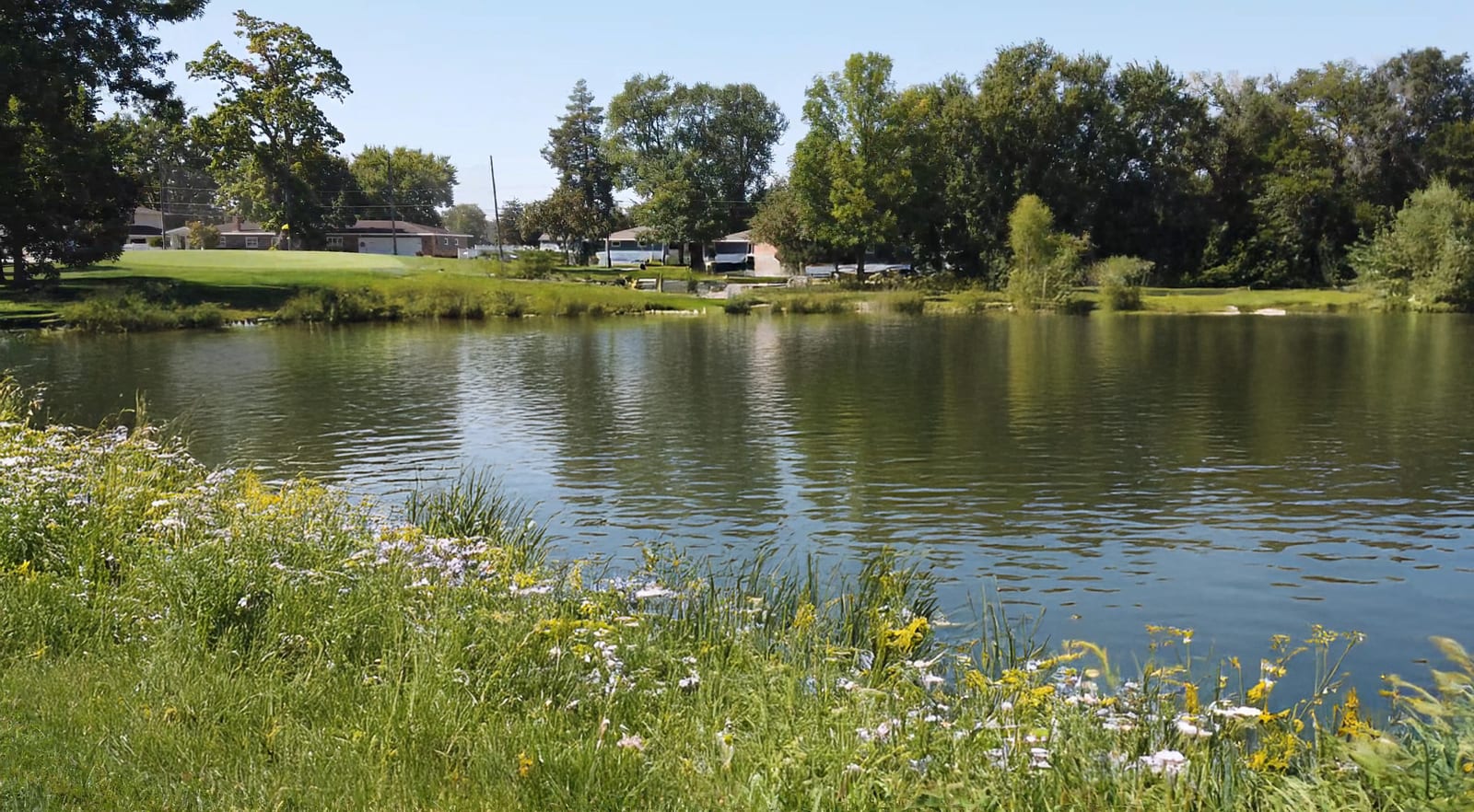 A modified image of Hole #1 at Van Berg Golf Course in Columbus, NE the way the author pictured it from his childhood
