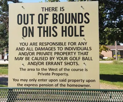 Sign on Hole # 2 at Van Berg Golf Course in Columbus, Nebraska