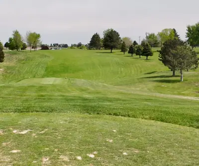 Real elevation change and water in play at Club 91 Golf Course in Leigh, Nebraska.