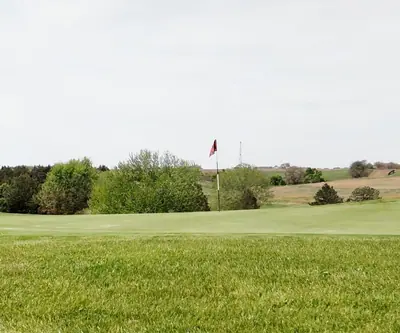 Scenic countryside views from the greens at Club 91 Golf Course in Leigh, Nebraska.