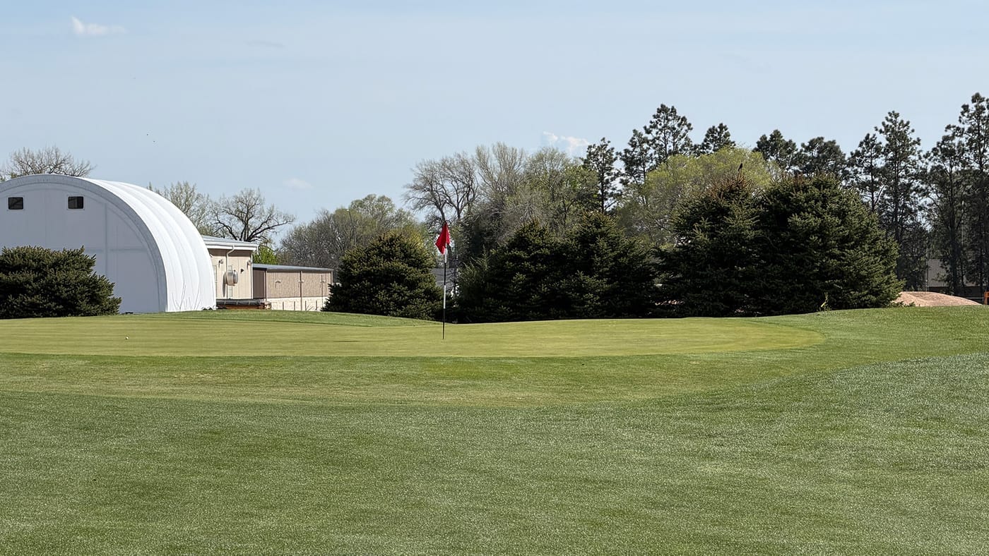 Hole 2 green at O'Neill Golf Club in O'Neill, Nebraska