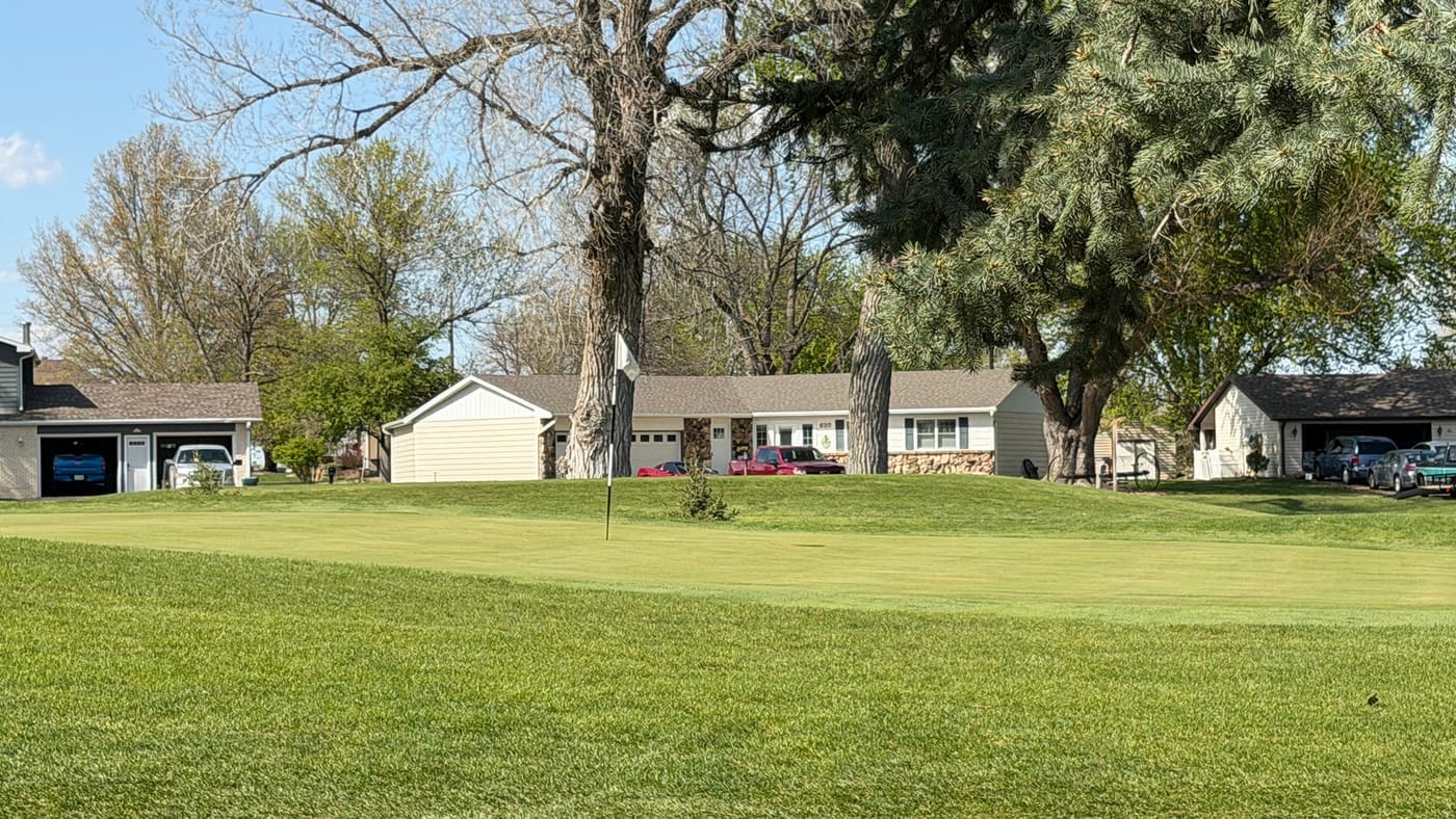 Hole 3 green at O'Neill Golf Club in O'Neill, Nebraska