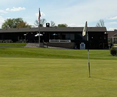 Hole 3 at O'Neill Golf Club, which finishes near the clubhouse